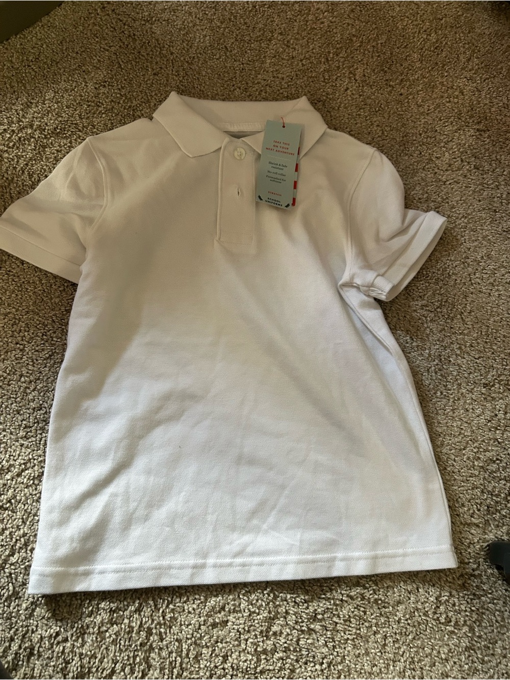 Cat & Jack XS White Polo NWT